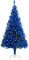 vidaXL Brad de Crăciun artificial cu LED&suport, albastru, 150 cm, PVC (3077422)