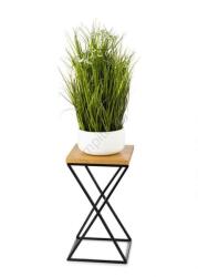 HowHomely Стойка за цветя LOFT 40x24 см черен/кафяв (DD0332)