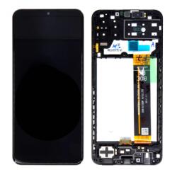 Samsung M135 Galaxy M13 Előlap Keret+LCD Kijelző+Érintőpanel, Fekete (GH82-29132A) Service Pack