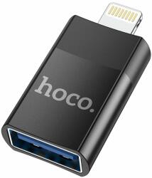  Adapter: HOCO UA17 - USB / Ligjtning adapter fekete (OTG)