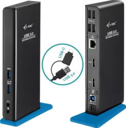 i-tec Docking Station USB-C U3DUALHDMIDOCK - USB-C, USB-A, HDMI (U3DUALHDMIDOCK) - vexio