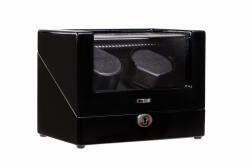 Edelwolle Lakkozott Fekete Színű Fa óraforgató 2 órának - orabox - 99 900 Ft