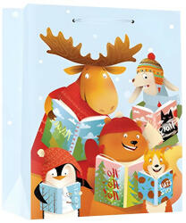 Creative Dísztasak CREATIVE Special XL 40, 6x16, 5x55 cm karácsonyi állat mintás színes fényes szalagfüles (77565) - papir-bolt