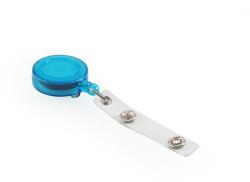  Névjegykitűzőhöz akasztós tartó, kék kihúzható kerek 60cm, zsinórral, patentos Bluering® (413357KAR176) - web24