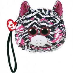 TY Plüss Ty Fashion flitteres oldaltáska Zoey zebra fonott pántokkal (95130)