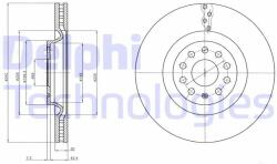 DELPHI Disc frana DELPHI BG9109C (BG9109C) - automobilus