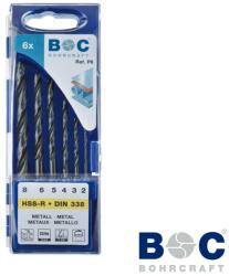 Bohrcraft 1100 14 30006 HSS-R P6 Plastic-Box csigafúró készlet, 2-8 mm, 6 darabos (1100 14 30006)