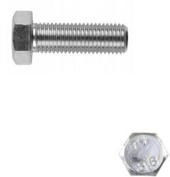 Hatlapfejű tövigmenetes csavar M16x55 - 8.8 (DIN 933, horganyzott)