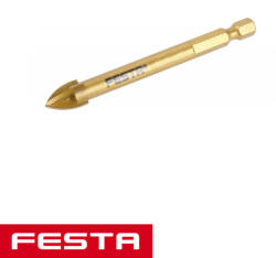 FESTA 24787 négyélű üveg és csempefúrószár, keményfém 1/4" hex - 16 mm (24787)