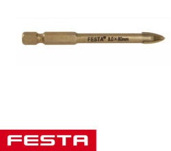 FESTA 24783 négyélű üveg és csempefúrószár, keményfém 1/4" hex - 8 mm (24783)