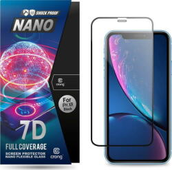 CRONG 7D Nano Flexible Glass - Szkło hybrydowe 9H na cały ekran iPhone 11 / iPhone XR uniwersalny (37126-uniw) - vexio