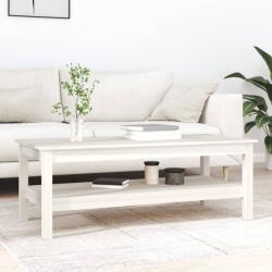 vidaXL Măsuță de cafea, alb, 110x50x40 cm, lemn masiv de pin (814275) Masa de cafea