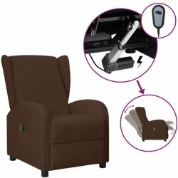 vidaXL Fotoliu electric rabatabil spătar aripi, maro, piele ecologică (3098951)