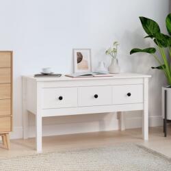 vidaXL Măsuță de cafea, alb, 102x49x55 cm, lemn masiv de pin (820942) Masa de cafea