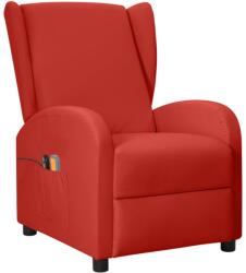 vidaXL Fotoliu electric rabatabil spătar aripi, roșu vin, piele eco (3098960)