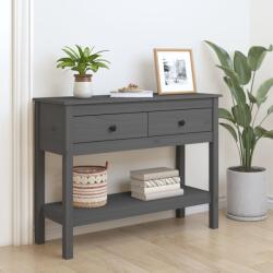 vidaXL Masă consolă, gri, 100x35x75 cm, lemn masiv de pin (814626)