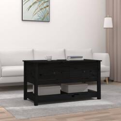 vidaXL Măsuță de cafea, negru, 102x49x55 cm, lemn masiv de pin (820925) Masa de cafea
