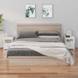 vidaXL Noptiere, 2 buc. , alb, 40x35x49 cm, lemn masiv de pin (813712)