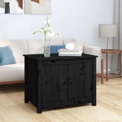 vidaXL Măsuță de cafea, negru, 71x49x55 cm, lemn masiv de pin (820930) Masa de cafea