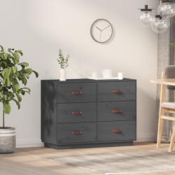 vidaXL Servantă, gri, 100x40x75 cm, lemn masiv de pin (820144) Comoda