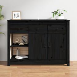 vidaXL Servantă, negru, 100x35x74 cm, lemn masiv de pin (814558) Comoda
