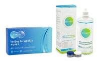 PEGAVISION Lenjoy Bi-weekly Aqua+ (6 lentile) + Solunate Multi-Purpose 400 ml cu suport - 2 Saptamâni