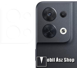 Kamera lencsevédő karcálló edzett üveg - 1db, 9H, 0, 33mm, Arc Edge - Oppo Reno8 5G (Global) / Reno8 5G (China)