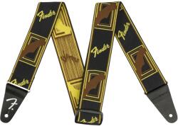 Fender 990686006 - Weighless 2" Mono Strap, Black/Yellow/Brown - FEN185