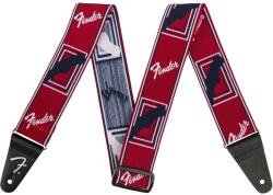 Fender 990686009 - Weighless 2" Mono Strap, Red/White/Blue - FEN186