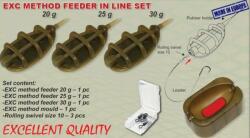 Extra Carp method Feeder Inline-kosár szett + töltő, forgók (8606013287203)