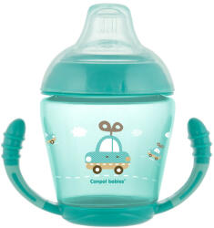 Canpol babies Cseppmentes itatópohár puha ivócsőrrel 230 ml (9h+) - Türkiz