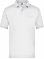James & Nicholson Tricou pentru bărbați polo cu buzunar JN026 - Albă | L (1-JN026-51653)