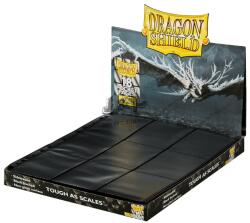 Dragon Shield 18 zsebes lap, 11 lyukú oldaltöltésű kétoldalas - doboz (50db lap) - fekete, MATT
