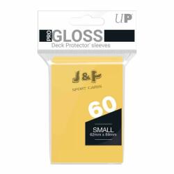 Ultra PRO Small Sleeves GLOSSY, fényes 62x89mm kártyavédő fólia "bugyi" csomag (60db/csomag) - sárga