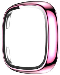 Műanyag borítás védőüveggel Fitbit Versa 3 / Fitbit Sense rózsaszínhez