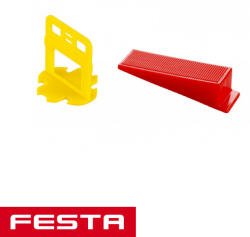 FESTA 37174 ékes lapszintező készlet 1, 5 mm (dobozban 400 db talp, 200 db ék) (37174)
