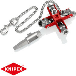 KNIPEX 00 11 06 V01 Univerzális épírőipari kulcs (használatos szekrényekhez és elzáró rendszerekhez) (00 11 06 V01)