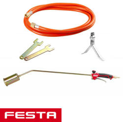 FESTA 69906 55x850 mm gázégő szett 3 m tömlővel (35 kW) (69906)
