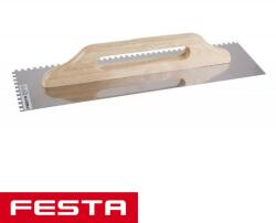 FESTA 31061 glettvas 500x130 mm - fogazott 6x6 mm (inox) (31061)