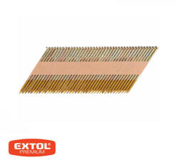 Extol Premium 8862604 gyűrűs szeg pneumatikus szegbelövőhöz 3.05x75 mm, 34 fok, 480 db (horganyzott) (D típus) (8862604)