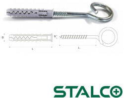 Stalco KHH-12 műanyag dübel hintahoroggal 12x80 (KHH-12)
