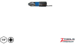  Z-TOOLS PREMIUM 040303-1327 bit behajtó, PZ1x25 mm (1/4") (040303-1327)