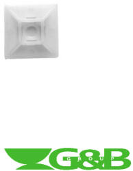 G&B Group G&B műanyag papucs kábelkötegelő rögzítéshez 19x19 mm (fehér)