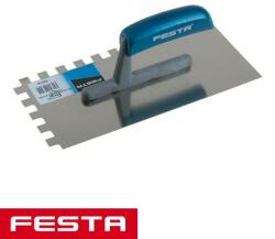 FESTA 31132 glettvas 280x130 mm - fogazott 12x12 mm (inox) (31132)