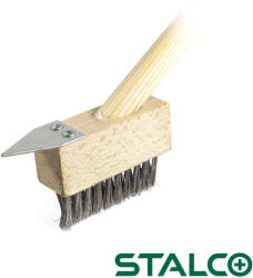 STALCO S-47772 térkő és fugatisztító kefe nyéllel (acél sörték) (S-47772)