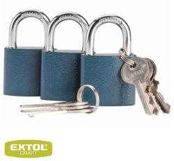 Extol Craft 93101 biztonsági vas lakat, 38 mm, 6 db kulcs, 3 db-os (93101)