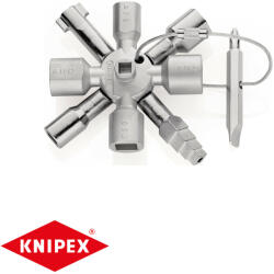 KNIPEX 00 11 01 TwinKey kapcsolószekrény kulcs (használatos szekrényekhez és elzáró rendszerekhez) (00 11 01)