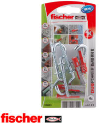 Fischer DuoPower 8x40 RH K körkampóval (4 darab) (535003)