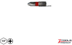 Z-TOOLS PREMIUM 040303-1322 bit behajtó, PH1x25 mm (1/4") (040303-1322)