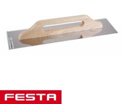 FESTA 31052 glettvas 500x130 mm - fogazott 4x4 mm (inox) (31052)